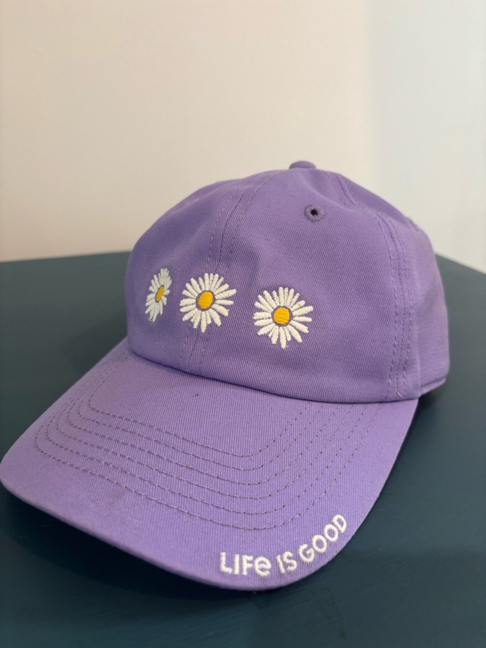Life Is Good Youth Purple Daisy Cap